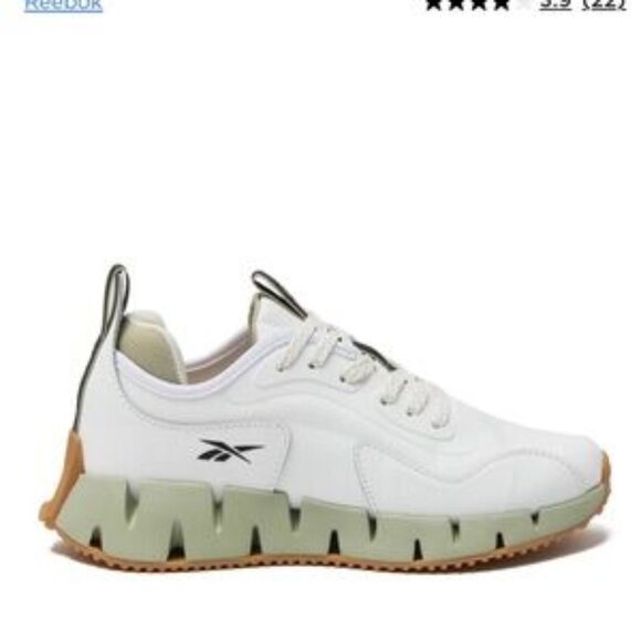 Reebok Zig Dynamica Running Sneakers Women's Athletic Shoes Size 8 White/Green . - Picture 1 of 16